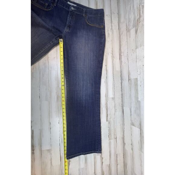 Chico’s Platinum Braided Dayton MR Denim Jeans Size 3 / XL / 16 Dark Wash - Picture 11 of 12